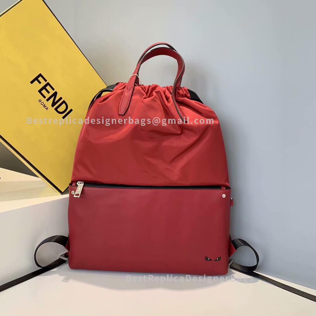 Fendi Red Nylon Backpack 2327